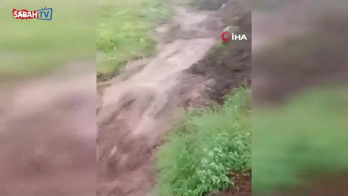 Meteoroloji uyarmıştı: Kağızman’da sel videosunu izle