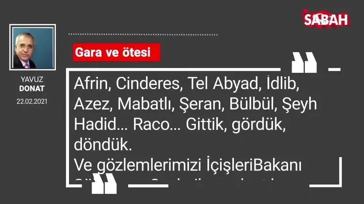 Yavuz Donat | Gara ve ötesi