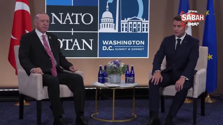 Cumhurbaşkanı Erdoğan, Fransa Cumhurbaşkanı Macron ile görüştü