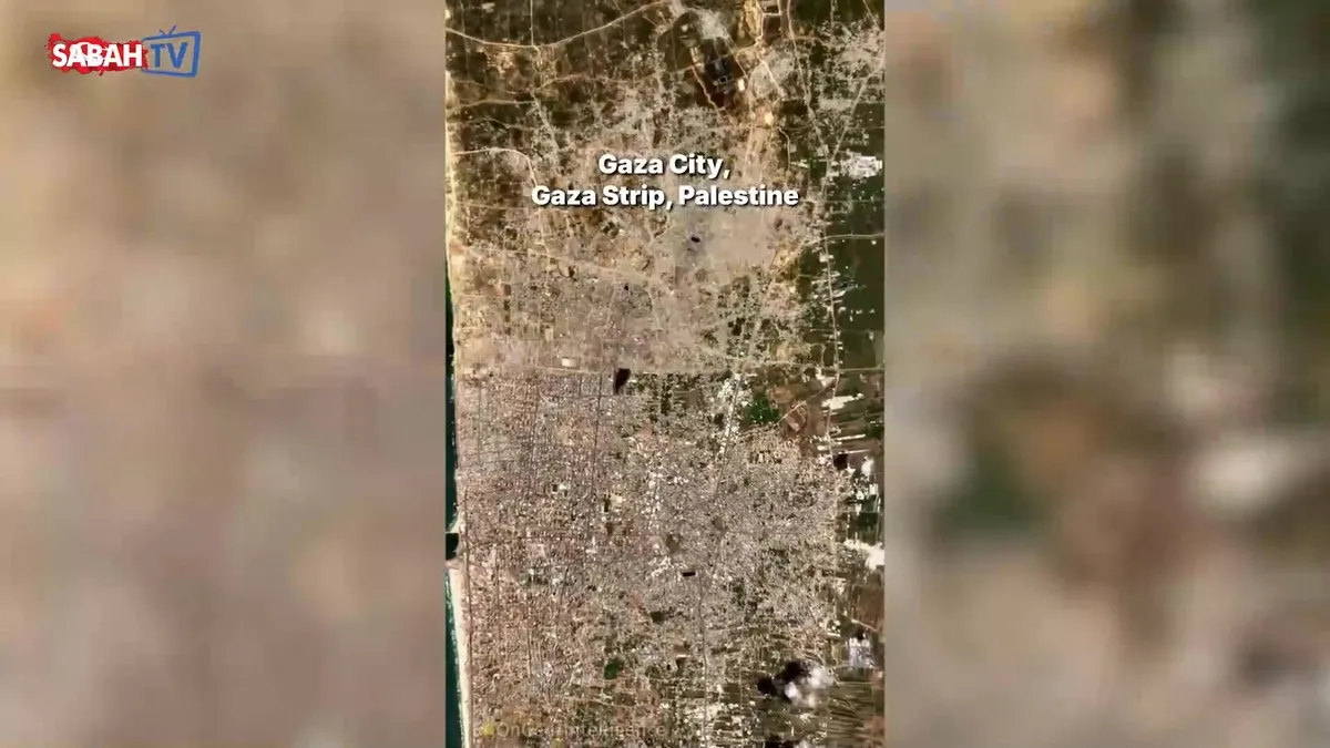 Uydu görüntüleri, İsrail’in saldırıları sonucu Gazze’de oluşan yıkımın boyutunu gözler önüne serdi | Video videosunu izle Uydu görüntüleri, İsrail’in saldırıları sonucu Gazze’de oluşan yıkımın boyutunu gözler önüne serdi | Video videosunu izle