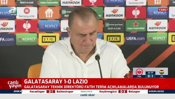 Galatasaray Lazio maçının ardından Fatih Terim: Rakibimizi iyi analiz ettik