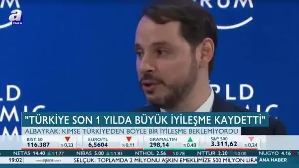 Bakan Albayrak: Türkiye son 1 yılda büyük iyileşme kaydetti