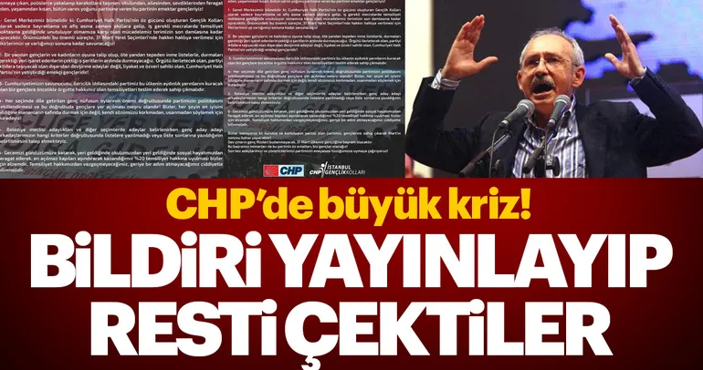 CHP İstanbul Gençlik Kolları ayaklandı! CHP'de sular durulmuyor