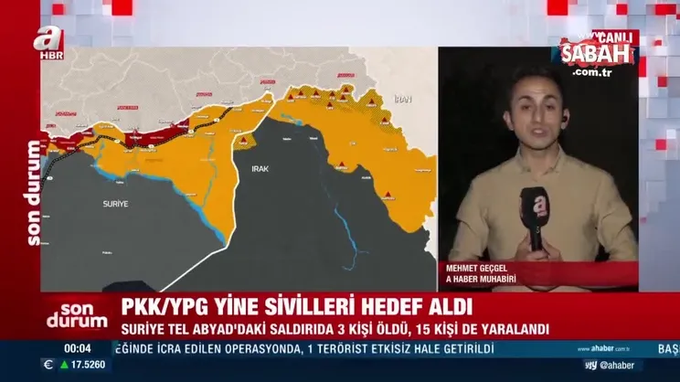 Teröristler yine sivilleri hedef aldı! Tel Abyad'a roketatarlı saldırı... | Video