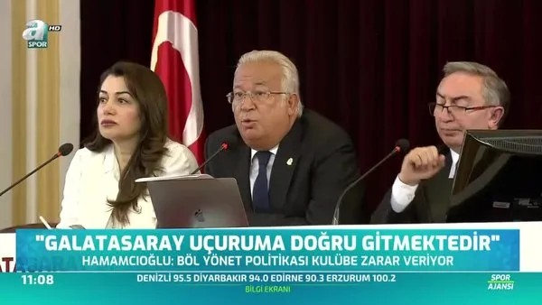 Galatasaray Divan Başkanı Eşref Hamamcıoğlu: '' Galatasaray Uçuruma Doğru Gitmektedir''