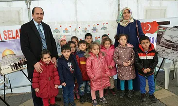 Minik öğrencilerden Kudüs duyarlılığı