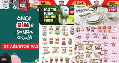 BİM AKTÜEL 23-25-26-28 AĞUSTOS! Bu hafta BİM indirimlerinde: kırtasiye ürünleri, yemek takımları...
