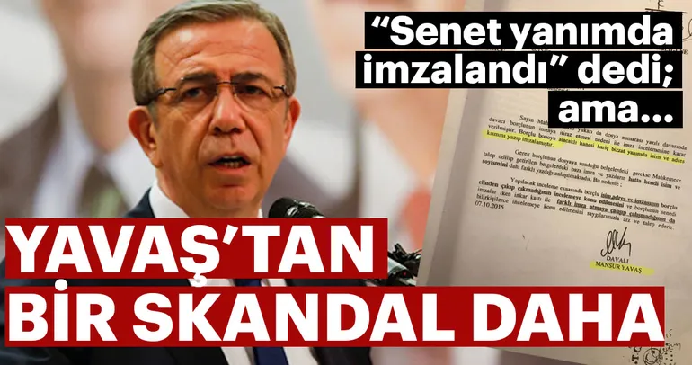 Mansur Yavaş'tan bir skandal daha: Senet yanımda imzalandı dedi; ama imza sahte çıktı!
