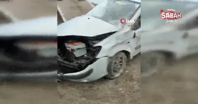 Otomobil şarampole yuvarlandı, yaralılara müdahale için bölgeye gelen ambulans da yan yattı: 4 yaralı | Video