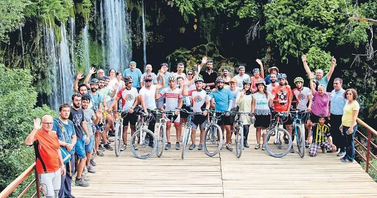 Yerköprü Şelalesi bisikletçileri ağırladı