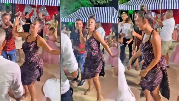 Fenomen gelin adayı Solmaz Çiros'un çılgın dans figürleri sosyal medyada olay oldu