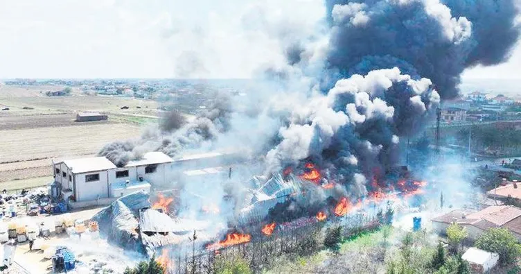 Tekirdağ’da fabrika yangını korkuttu