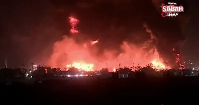Erbil’de petrol rafinerisinde yangın | Video