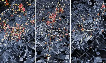 NASA depremin hasarını nokta nokta paylaştı: Harita kırmızıya döndü