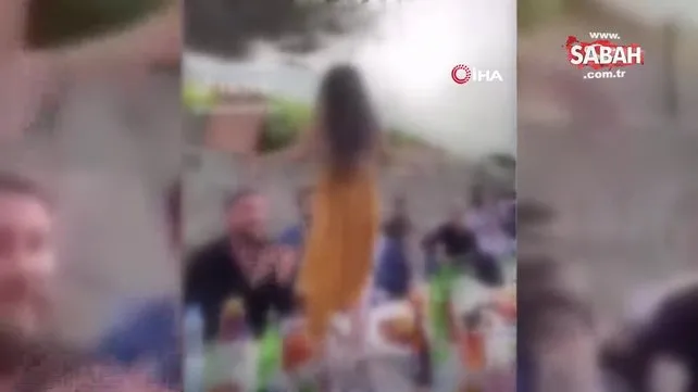 Yaşı küçük kız çocuğunu alkol masasında oynatıp, görüntüleri sosyal medyada paylaştılar | Video