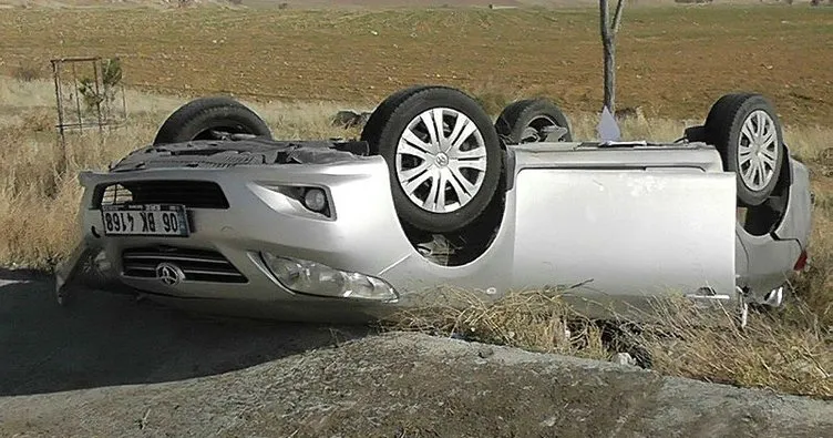 Konya’da otomobil şarampole devrildi: 4 yaralı