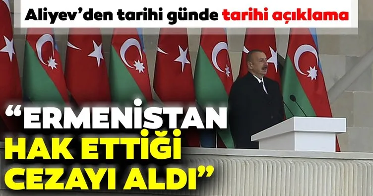 Son dakika haberi: Azerbaycan Cumhurbaşkanı İlham Aliyev’den Zafer Günü’nde önemli açıklamalar...