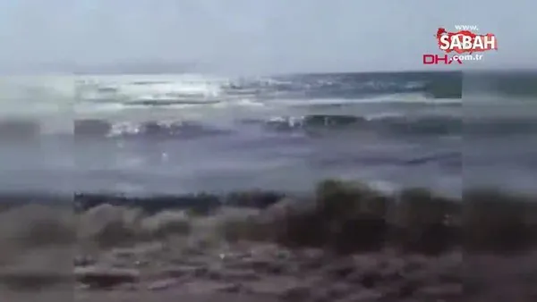 Kuşadası'nda patlayan lağımın suları denize karıştı | Video
