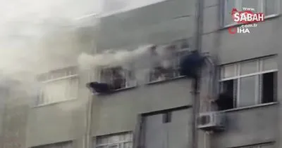 İstanbul’da kabus anları! Yangından kaçmak isteyen vatandaş yan binanın penceresine geçti!