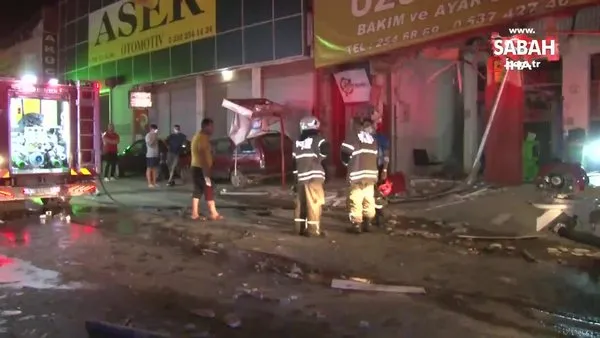 İzmir'de LPG bakım servisinde patlama 2 işçi ağır yaralandı | Video