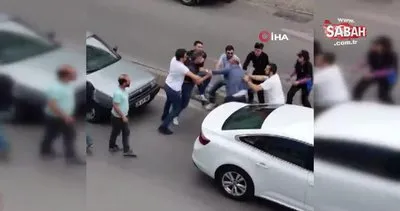İstanbul Ümraniye’de trafikte tekme tokat kavga kamerada