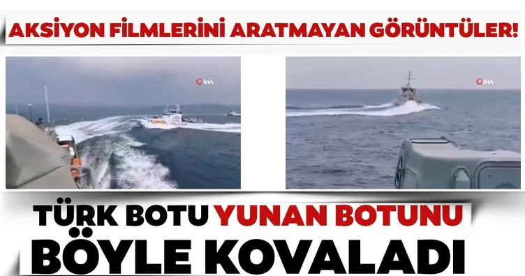 Son dakika: Türk botu Yunan botunu böyle kovaladı!