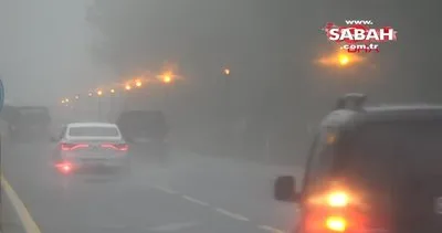 Bolu Dağı’nda sağanak ve sis etkili oldu | Video