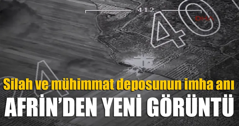 Silah ve mühimmat deposunun imha anı