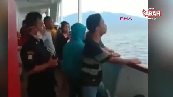 Endonezya'da feribotta koronavirüs paniği! Duyan denize atladı | Video