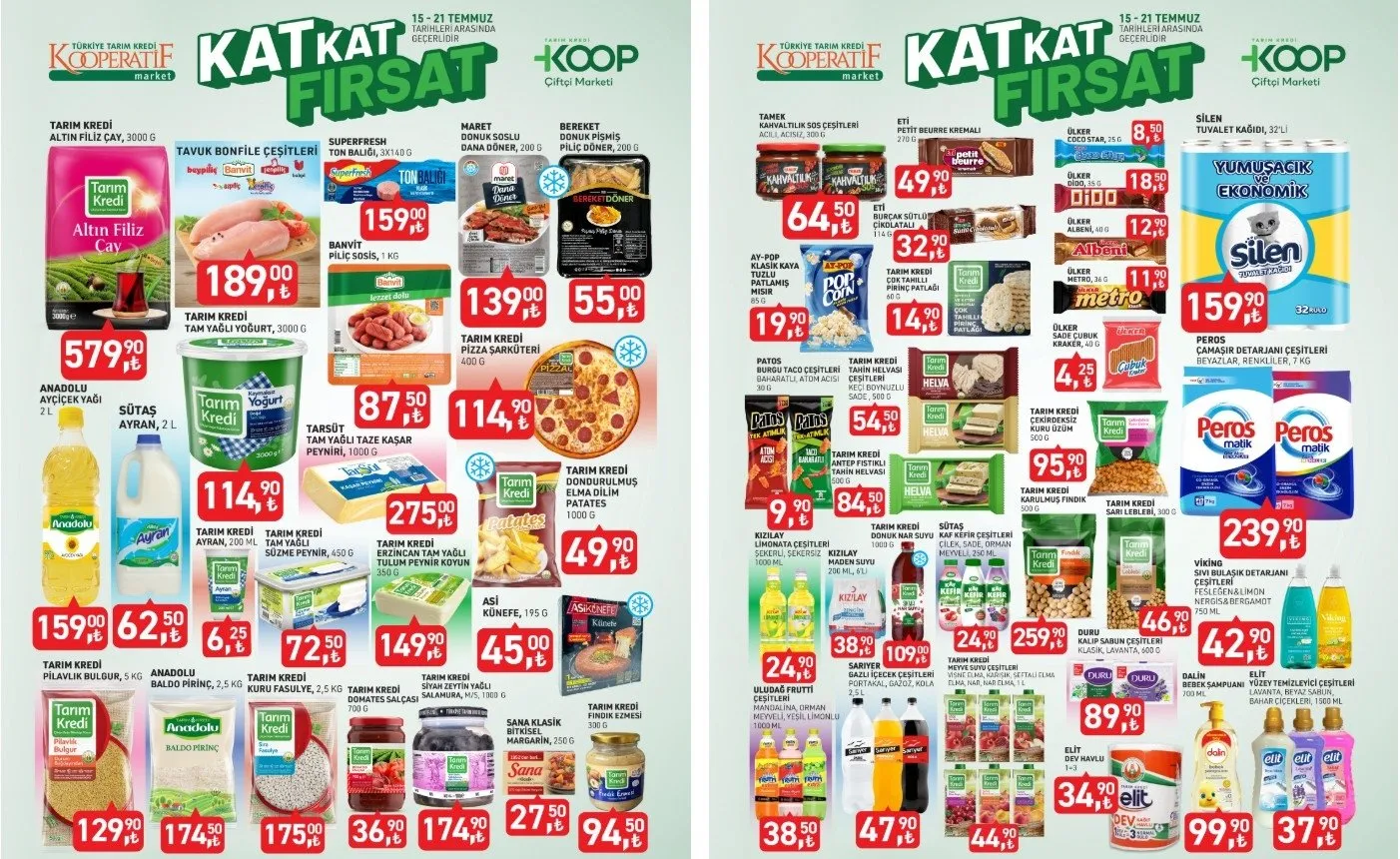Tarım Kredi aktüel indirimleri başladı!💥Tuvalet kağıdı, tavuk bonfile, çay...  21 Temmuz Pazartesi gününe kadar geçerli!