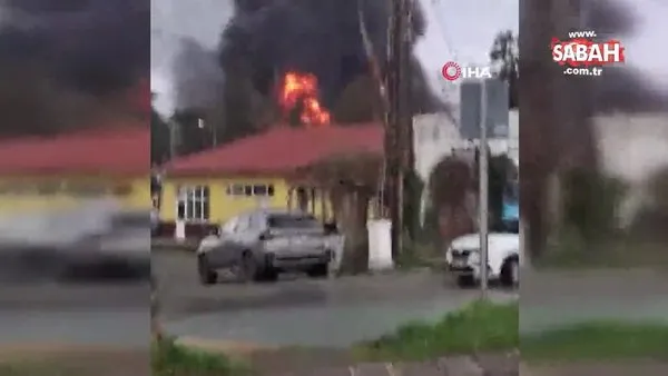 Artvin'in Kemalpaşa ilçesindeki ÇAYKUR Fabrikası'nda yangın | Video