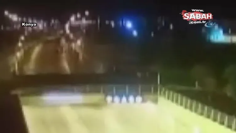 Tırın alt geçide düşme anı kamerada