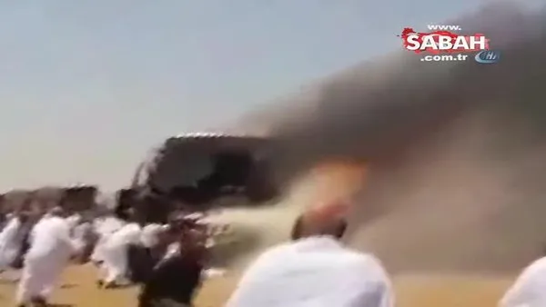 Medine'de Türk hacılarını taşıyan otobüs alev alev yandı