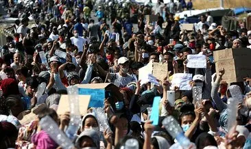 Moria kampındaki sığınmacılardan “özgürlük” protestosu