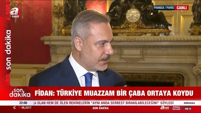 Dışişleri Bakanı Fidan’dan Gazze’de ateşkes açıklaması: Türkiye muazzam bir çaba ortaya koydu