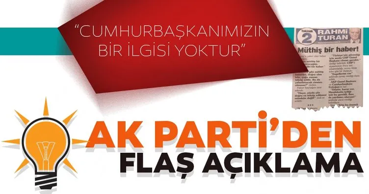 AK Parti’den açıklama! Kurtulmuş: Cumhurbaşkanımızın asla bir ilgisi yoktur