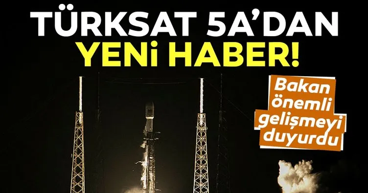 Son dakika haberi! Bakan Karaismailoğlu’ndan Türksat 5A açıklaması: Yörünge yükseltme operasyonları başlatıldı...