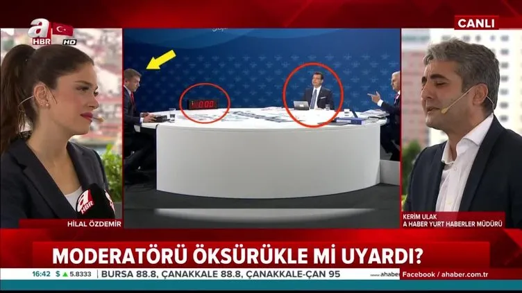 Ekrem İmamoğlu moderatörü öksürükle mi uyardı?