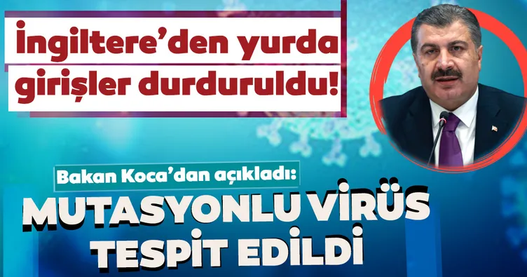 SON DAKİKA HABERİ - Sağlık Bakanı Fahrettin Koca'dan mutasyon açıklaması: 15 kişide tespit edilmiştir