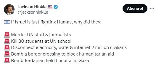 ABD’li yayıncıdan katliamı ortaya çıkaran soru! İsrail’in korkunç eylemlerini 5 maddede sıraladı