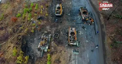 Irpin’de imha edilen Rus tankları görüntülendi | Video
