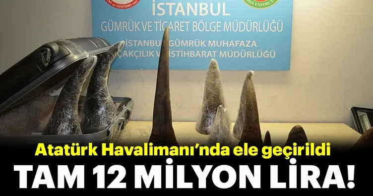 Atatürk Havalimanı’nda ele geçirildi! 12 milyon lira...