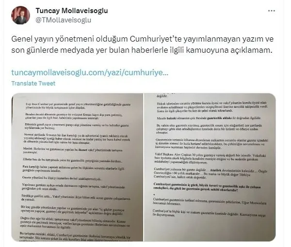 Fondaş Cumhuriyet gazetesinde rüşvet skandalı! Yüz kızartan ayıbı itiraf etti işinden oldu