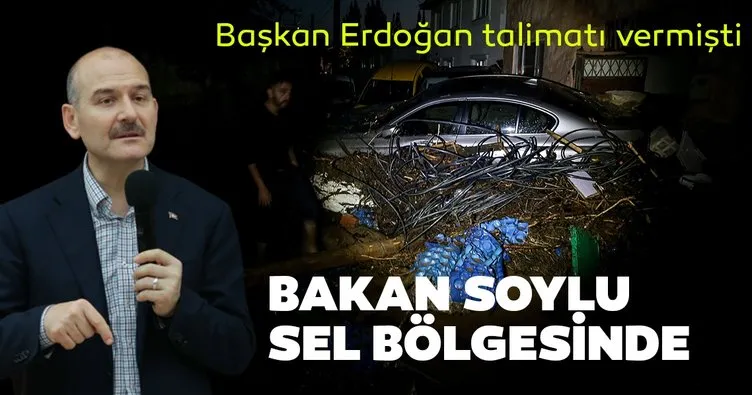 Son dakika: İçişleri Bakanı Süleyman Soylu selin etkili olduğu Bursa’da