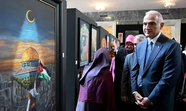 TBMM’de Gazze konulu Hilalin Işığında sanat sergisi açıldı