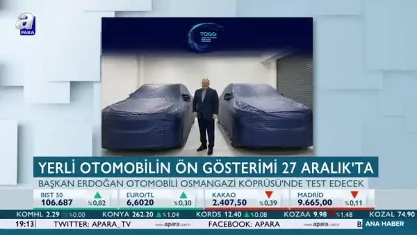 Yerli otomobil için ön gösterim tarihi 27 Aralık