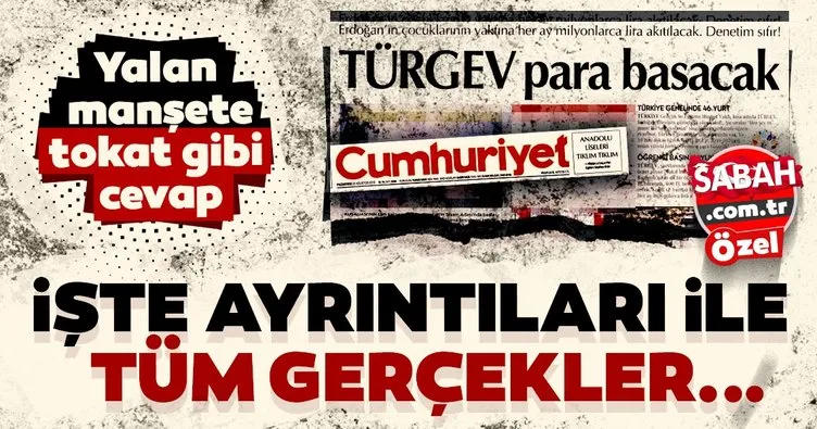 Cumhuriyet Gazetesi’nin yalan haberine TÜRGEV’den cevap