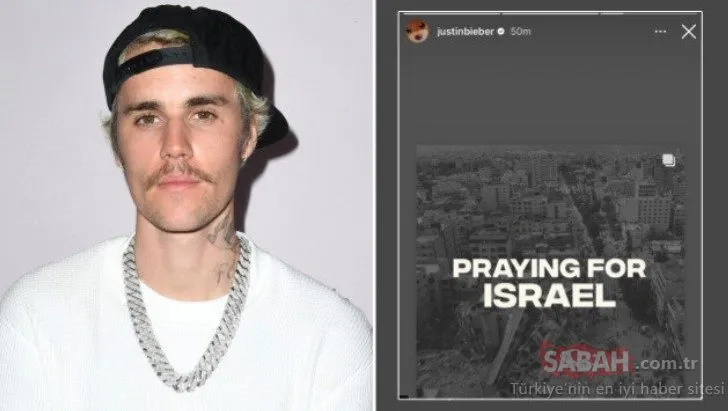Kanadalı şarkıcı Justin Bieber Gazze fotoğrafını kullandı, İsrail’e yardım istedi!