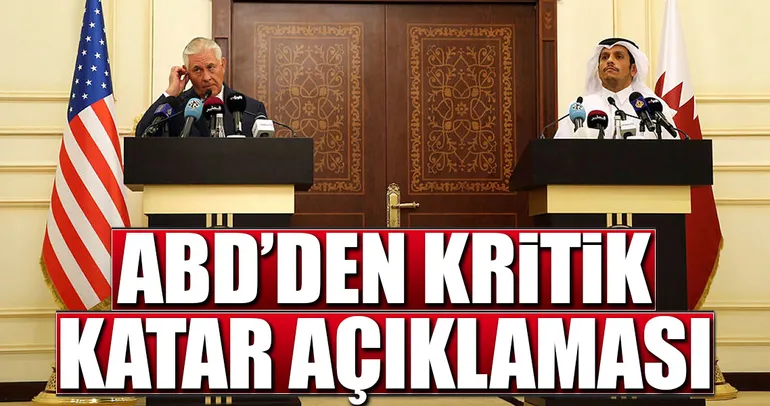 ABDden kritik katar açıklaması
