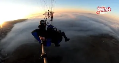 Siste kaybolan Hazar Gölü, yamaç paraşütleri tarafından görüntülendi | Video